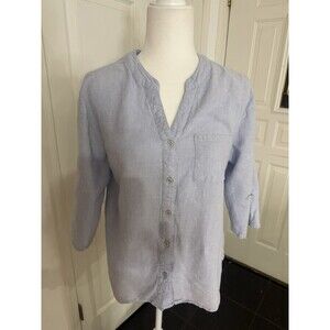 cupio tops medium Light Blue , Rolled Sleeves Size M
